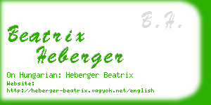 beatrix heberger business card